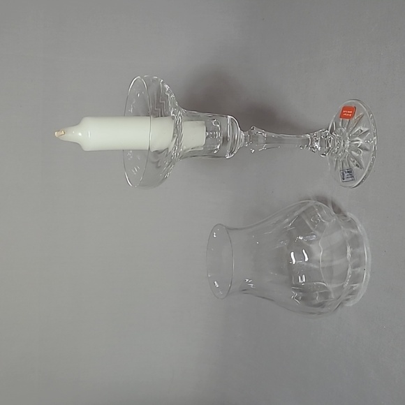 Towle Lead Crystal Silhouette Hurricane Lamp - Picture 2 of 8